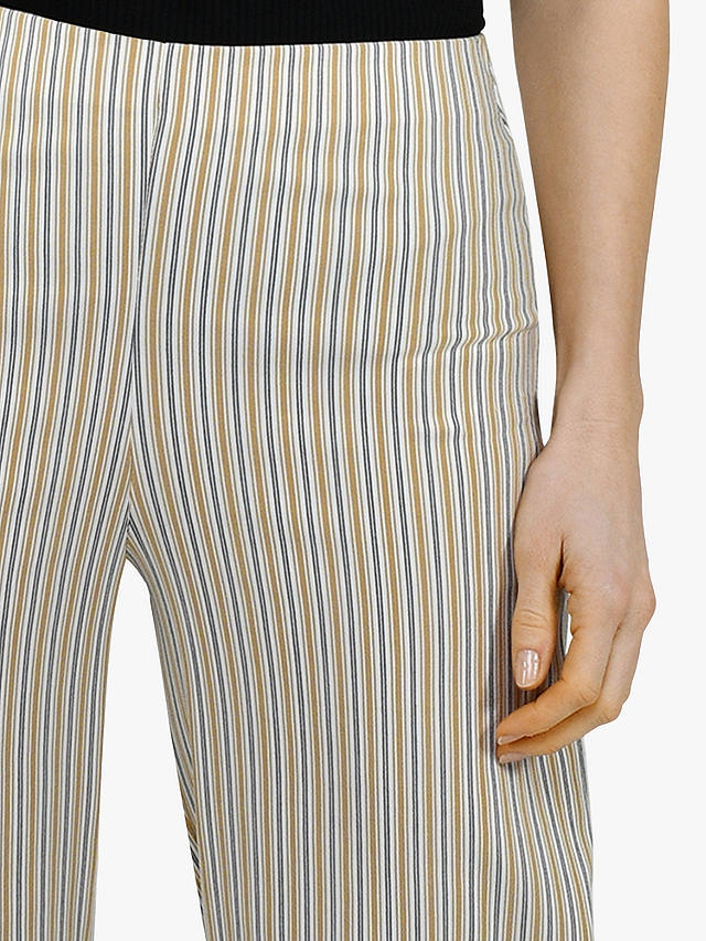 Sisters Point Cota Multi Stripe Pull-On Wide Leg Trousers, White/Multi