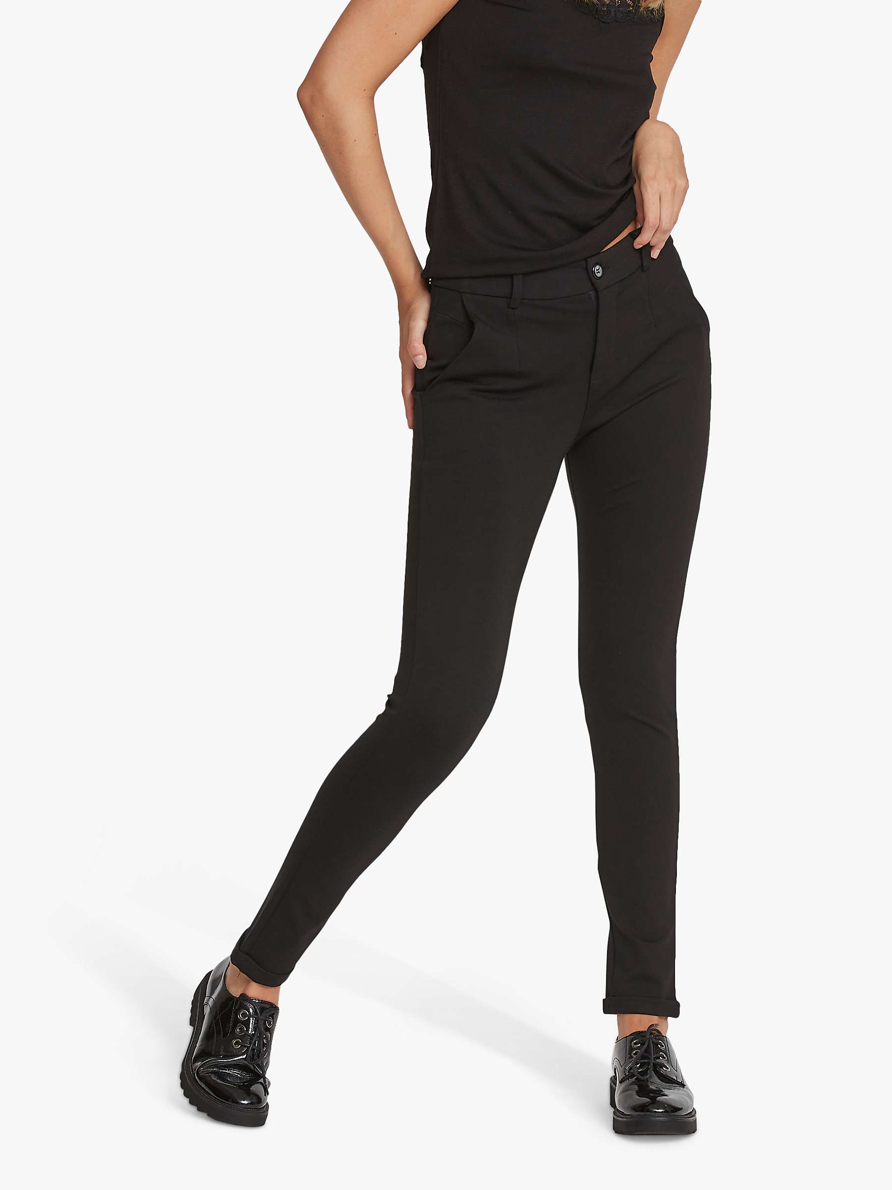Buy Sisters Point New George Classic Slim Fit Trousers, Black Online at johnlewis.com