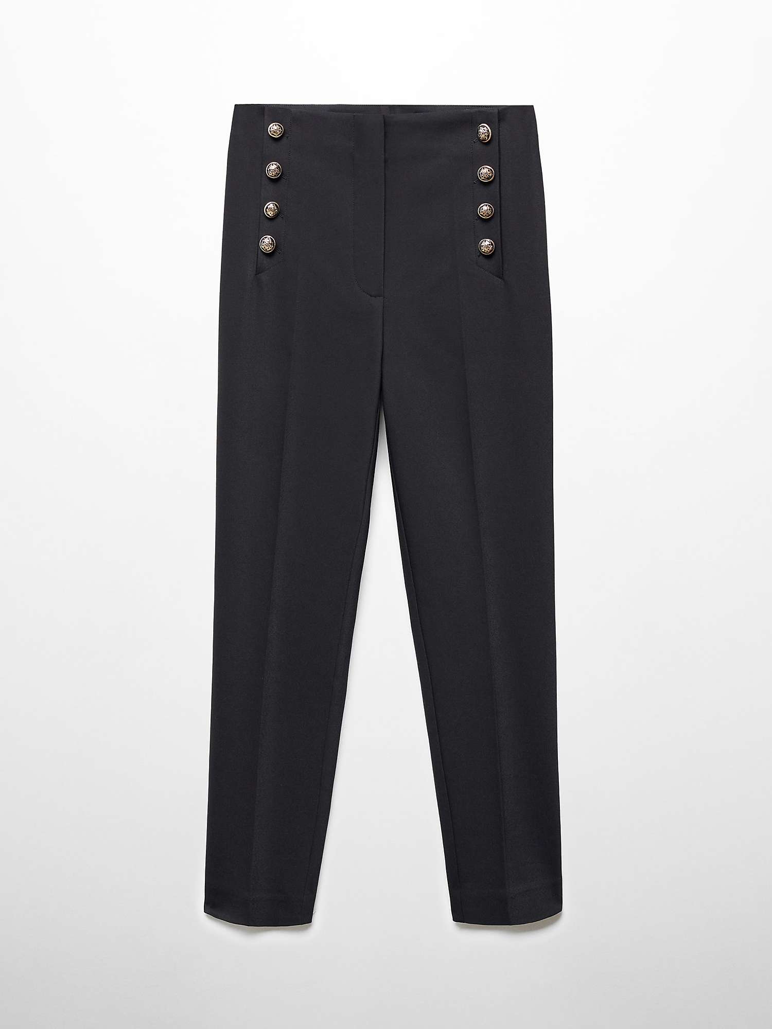 Buy Mango Button Cropped Trousers Online at johnlewis.com