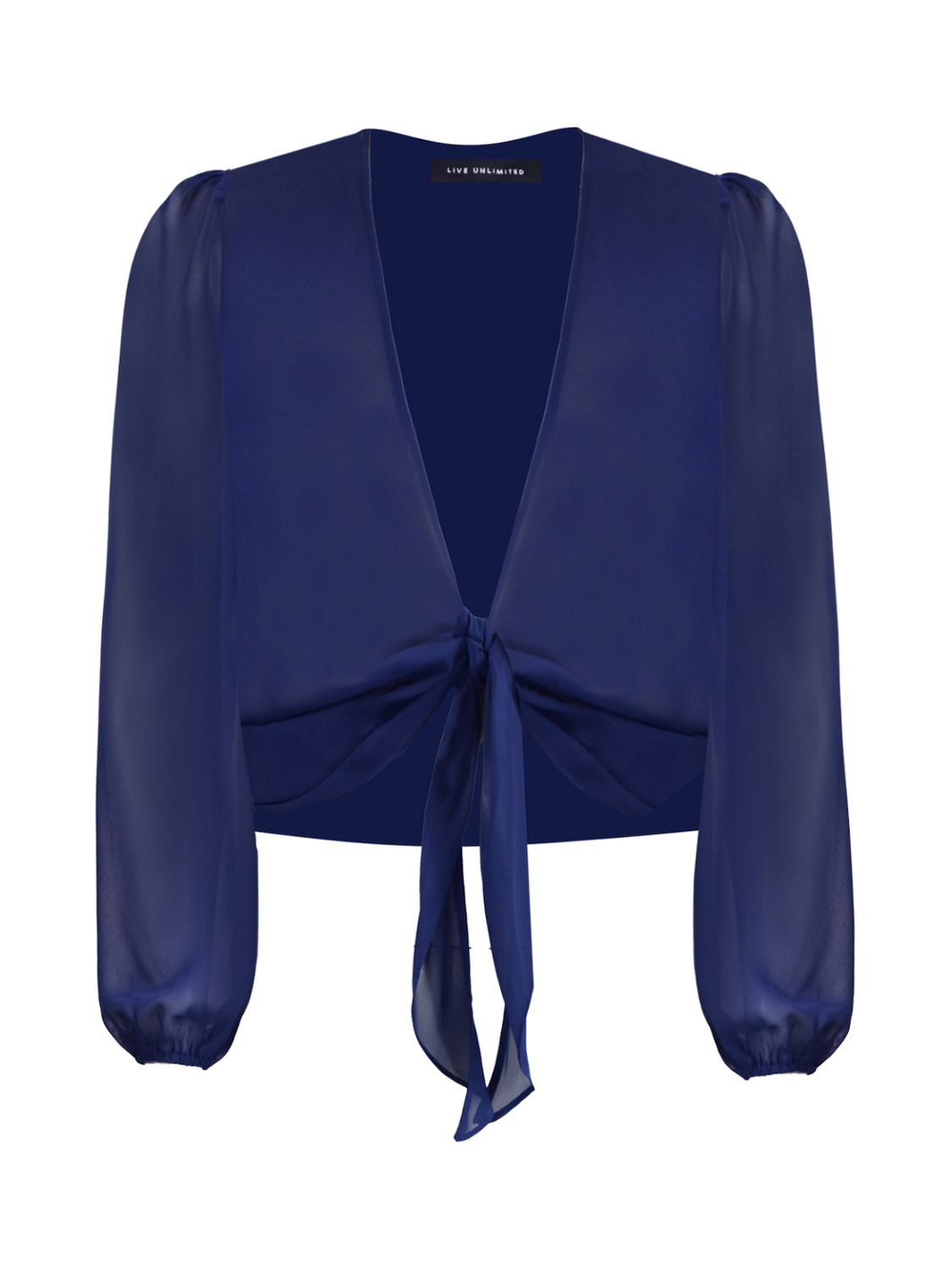 Buy Live Unlimited Curve Tie Front Cover Up, Blue Online at johnlewis.com