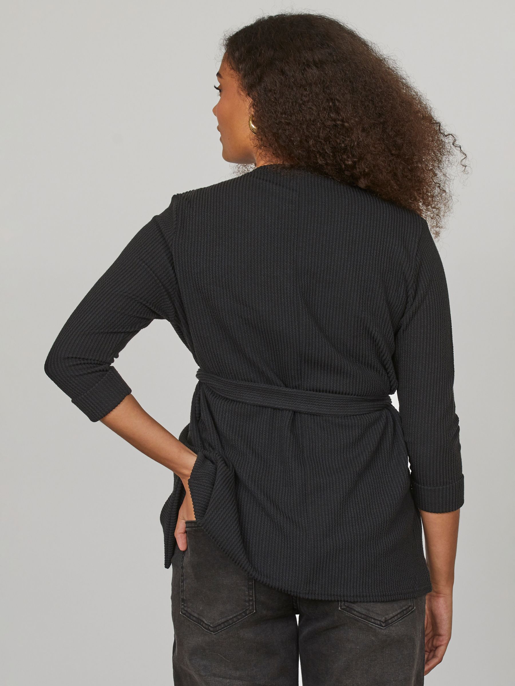 Buy Sisters Point Caddy Tie Wrap Jacket, Black Online at johnlewis.com