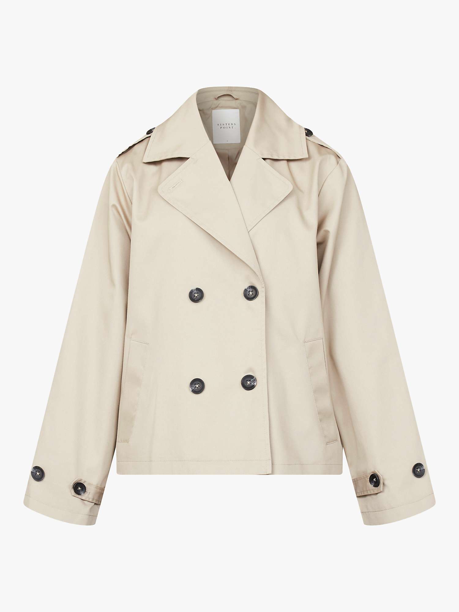 Buy Sisters Point Dar Short Classic Trench Coat, Sand Online at johnlewis.com
