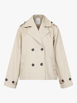 Sisters Point Dar Short Classic Trench Coat, Sand