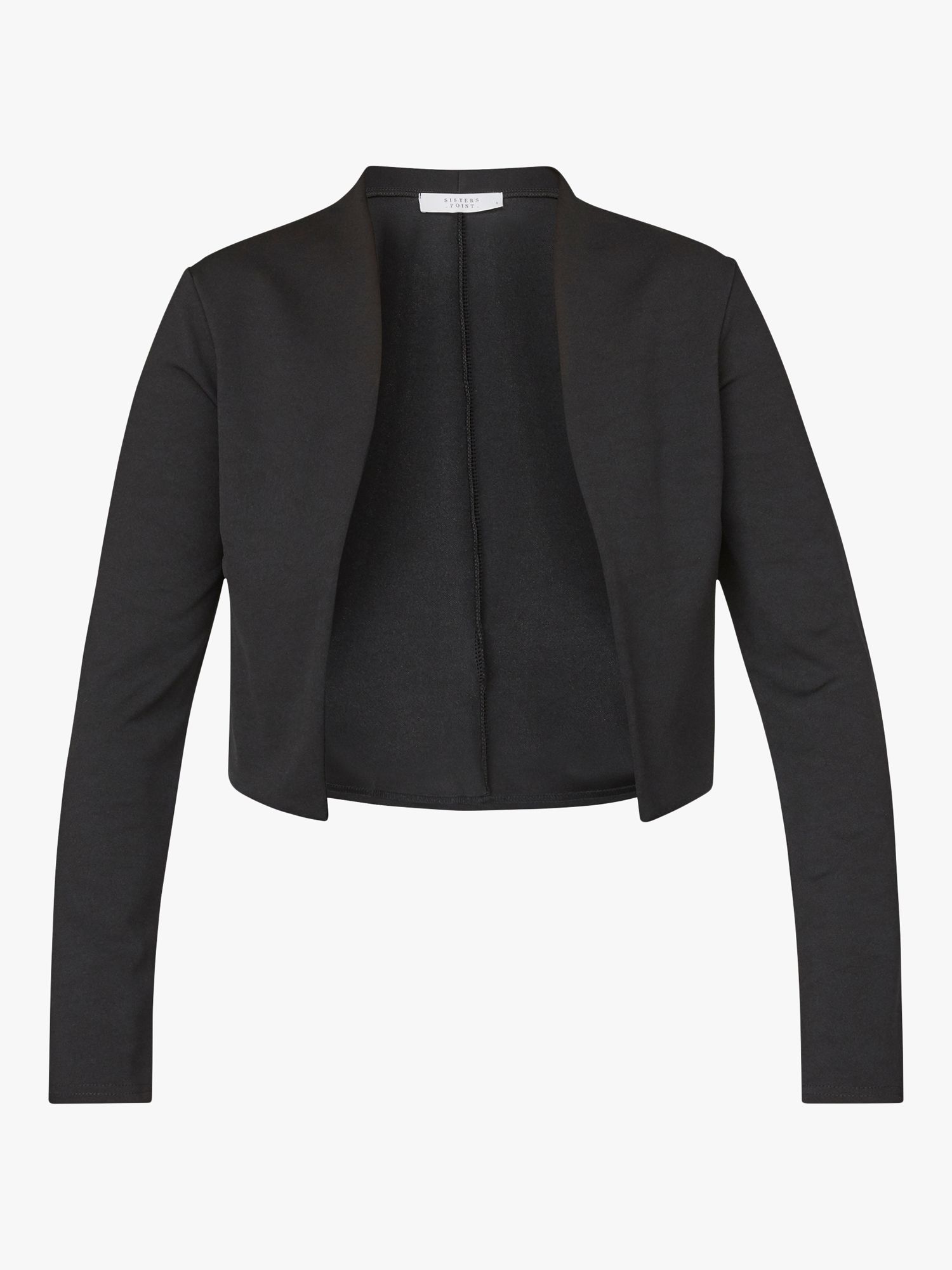 Sisters Point Grido Short Bolero Jacket, Black at John Lewis & Partners