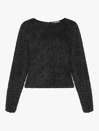 Sisters Point Eoia-ls Round Neck Knitted Top, Black