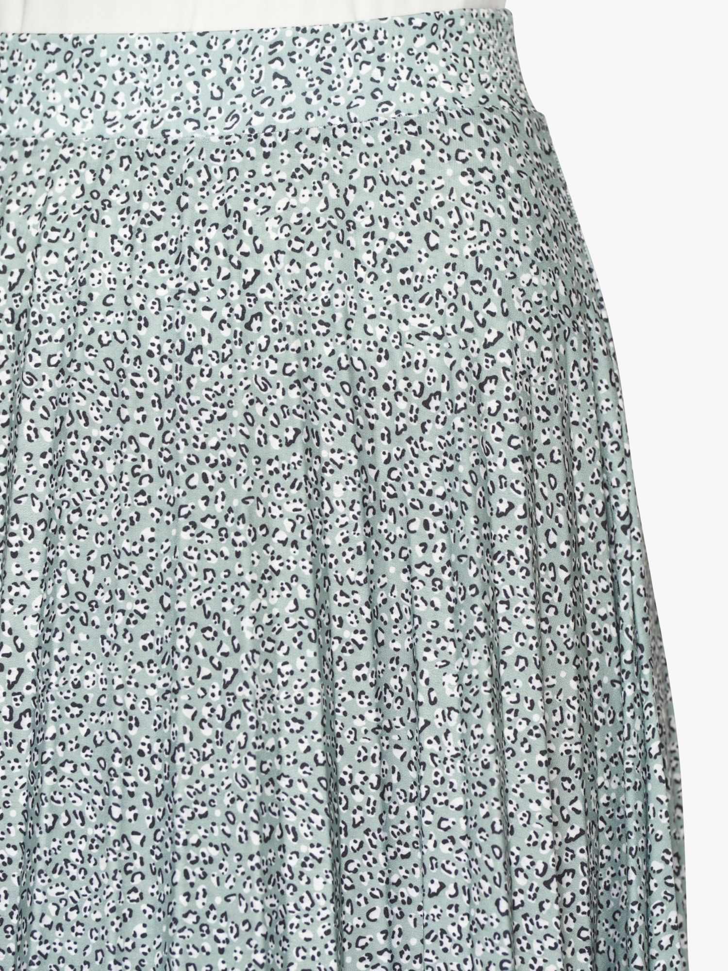 Buy Sisters Point Malou Leopard Print Midi Pleated Skirt, Light Khaki Online at johnlewis.com