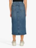 Sisters Point Slim Fit Denim Midi Skirt, Medium Blue