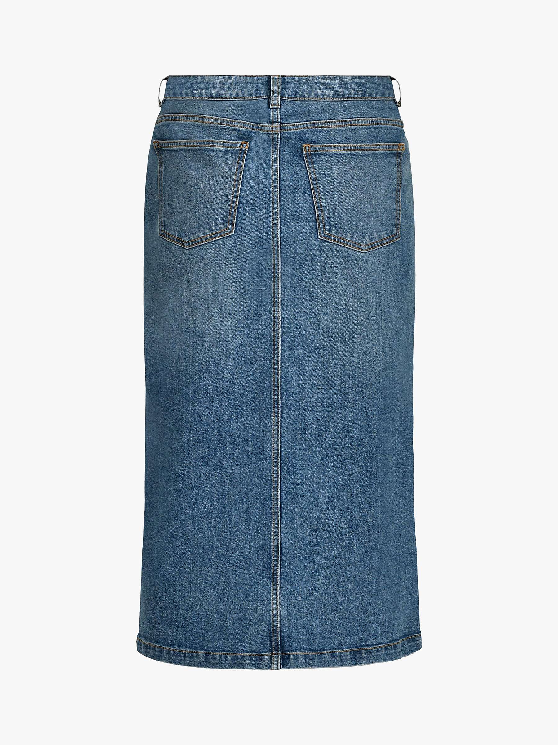 Buy Sisters Point Slim Fit Denim Midi Skirt, Medium Blue Online at johnlewis.com