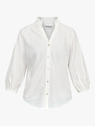 Sisters Point Emia Textured Relaxed Fit Shirt, Cream
