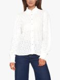 Sisters Point Eina Textured Frill Collar Blouse, White