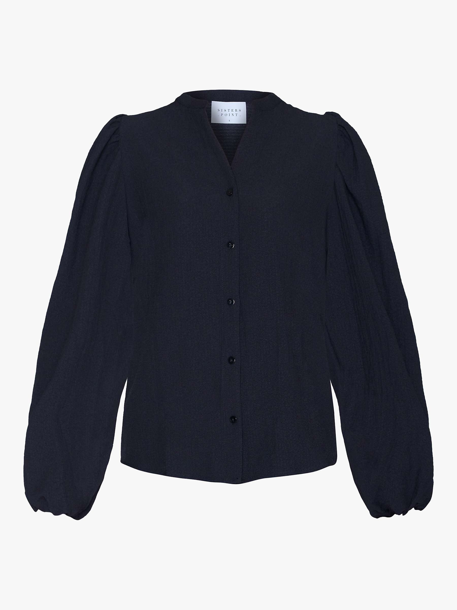 Buy Sisters Point Varia Loose Fitted Soft Shirt, Black Online at johnlewis.com