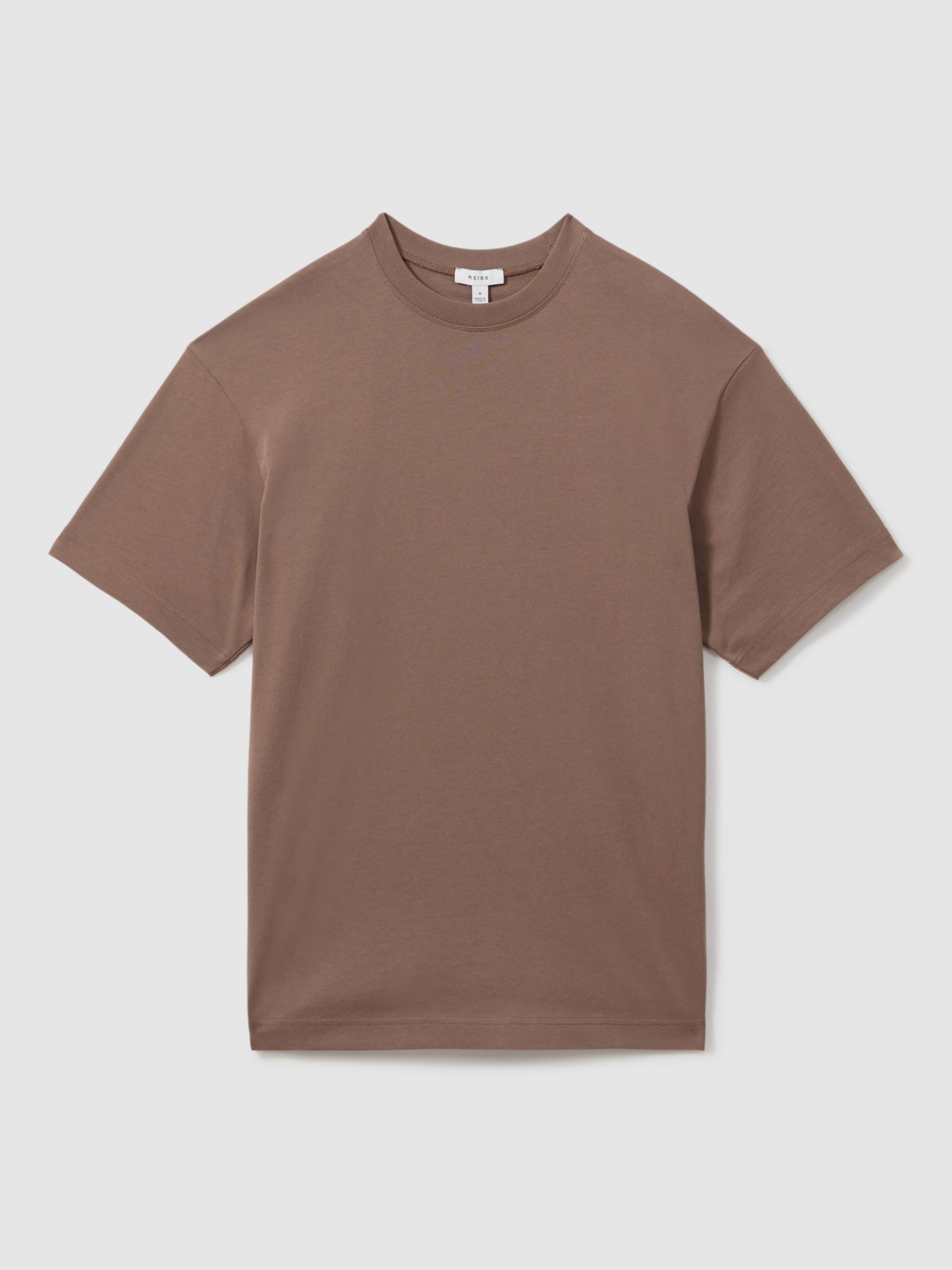 Reiss Tate Oversized T-Shirt, Deep Taupe, XS
