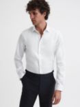 Reiss Remote Regular Fit Cotton Sateen Cutaway Collar Shirt, White