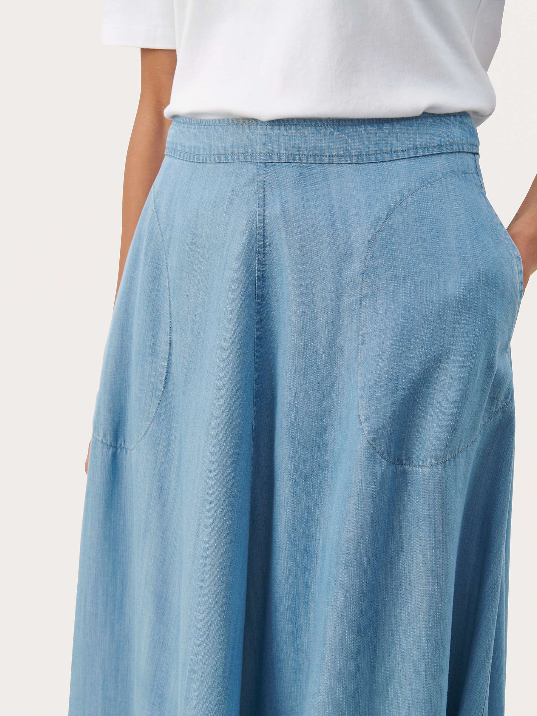Buy Part Two Pernille Pockets Midi Skirt, Medium Blue Denim Online at johnlewis.com