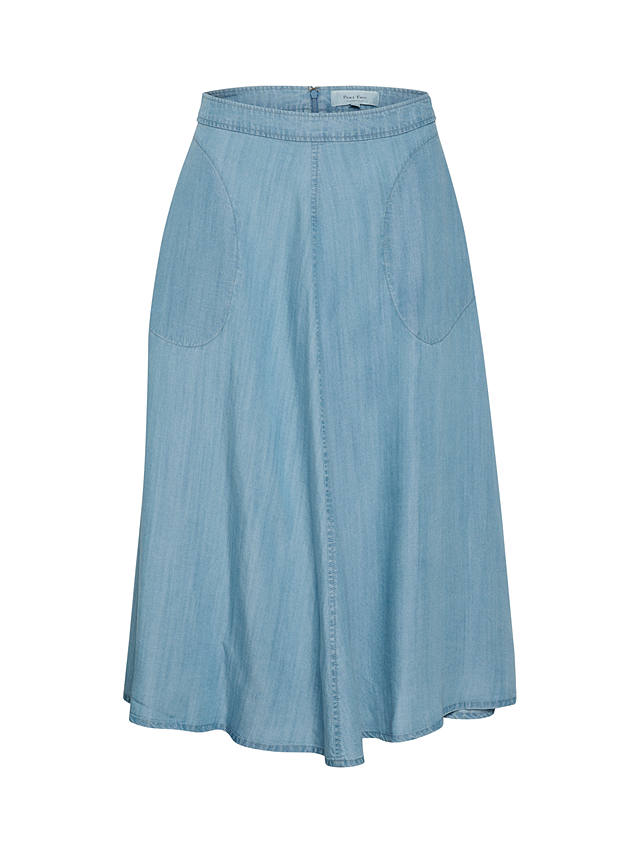 Part Two Pernille Pockets Midi Skirt, Medium Blue Denim