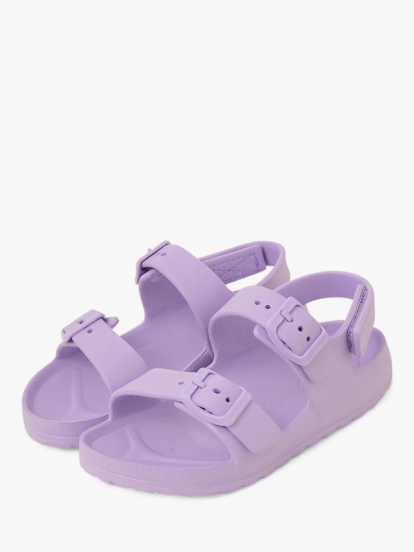 Angels by Accessorize Kids' Buckle Strap Sandals, Lilac, 7-8 Jnr