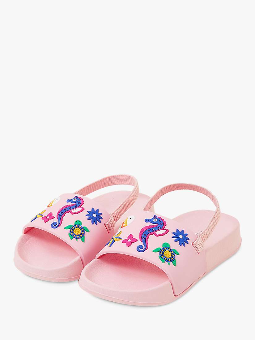 Buy Angels By Accessorize Kids' Sea Creatures Sliders, Pink/Multi Online at johnlewis.com