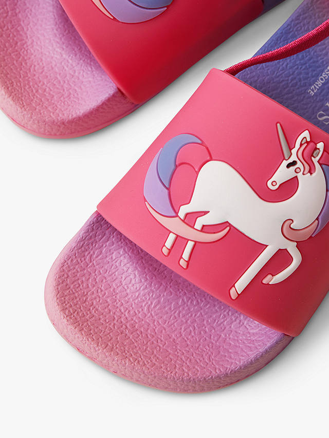 Angels By Accessorize Kids' Unicorn Sliders, Pink/Multi
