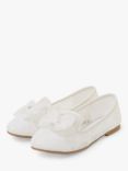 Accessorize Kids' Lace Bow Ballerina Shoes, White, White