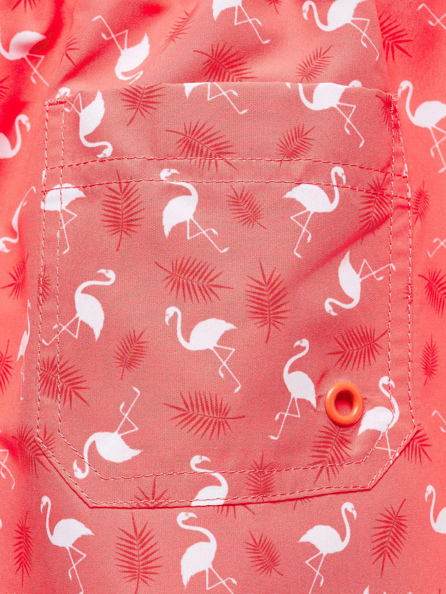 Buy Mango Kids' Flamingo Print Swim Trunks, Bright Red Online at johnlewis.com