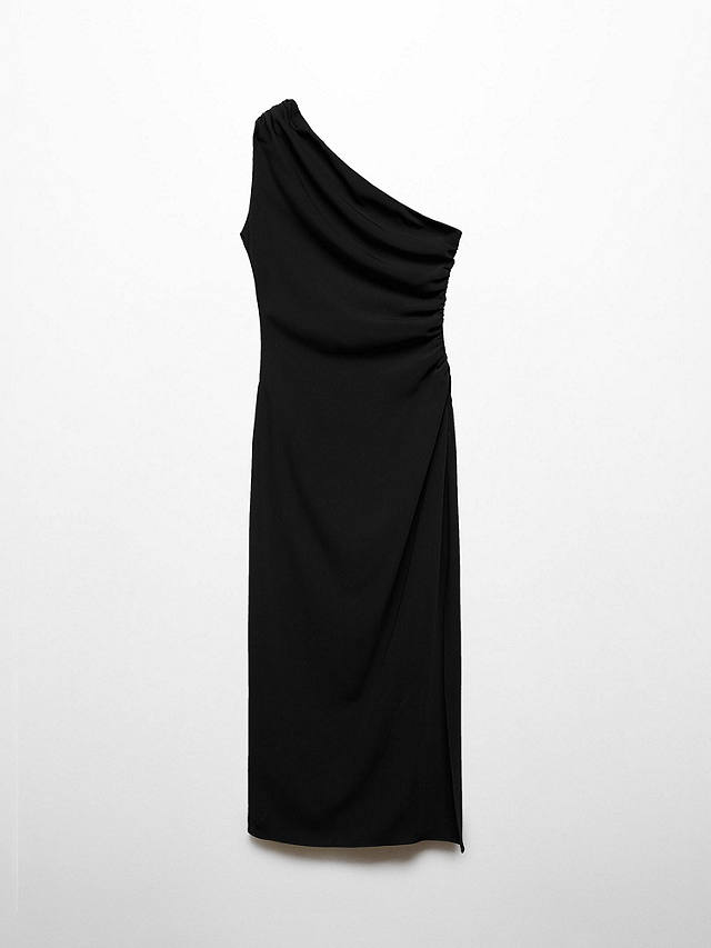 Mango Naty Side Slit Midi Dress, Black