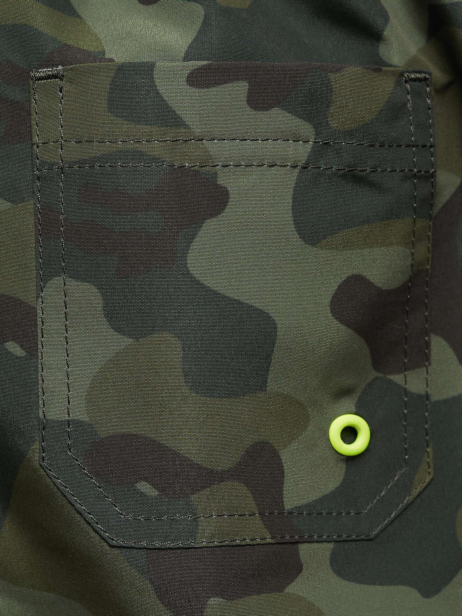Buy Mango Kids' Militar Camouflage Print Swim Shorts, Medium Green Online at johnlewis.com