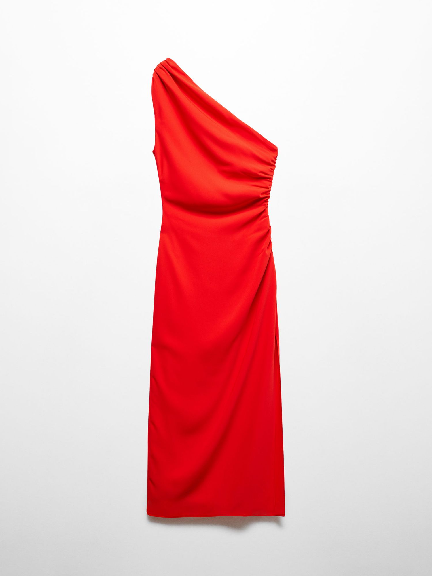 Buy Mango Naty One Shoulder Column Maxi Dress, Red Online at johnlewis.com