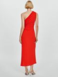 Mango Naty One Shoulder Column Maxi Dress, Red