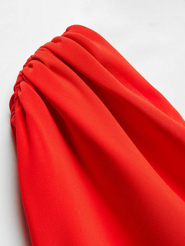 Mango Naty One Shoulder Column Maxi Dress, Red