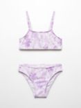 Mango Kids' Tie Dye Bikini, Light Pastel Purple