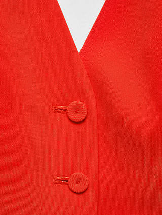 Mango Iguana Suit Waistcoat, Bright Red
