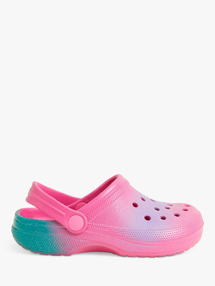 Angels by Accessorize Kids' Ombre Glitter Clogs, Multi, 7 Jnr