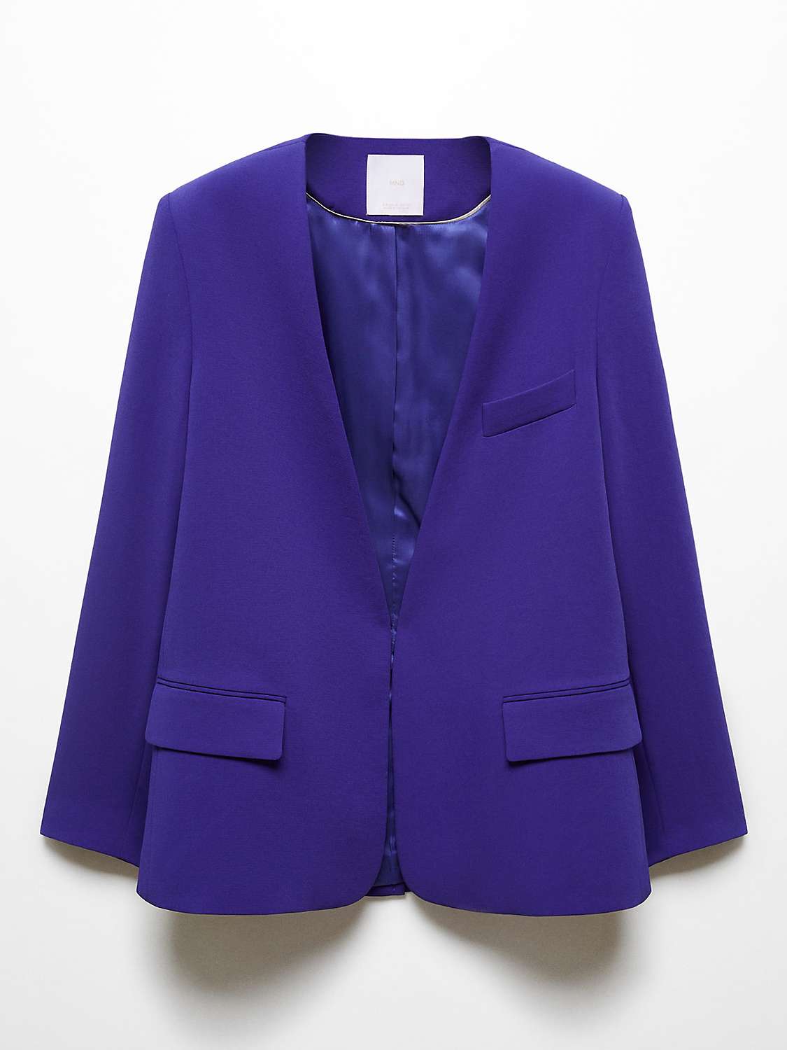 Buy Mango Pompeya Collarless Suit Blazer Online at johnlewis.com