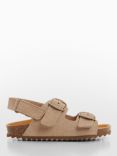 Mango Baby Carol Leather Buckle Sandals, Medium Brown