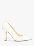 Paradox London Cassia Glitter High Heel Court Shoes, White