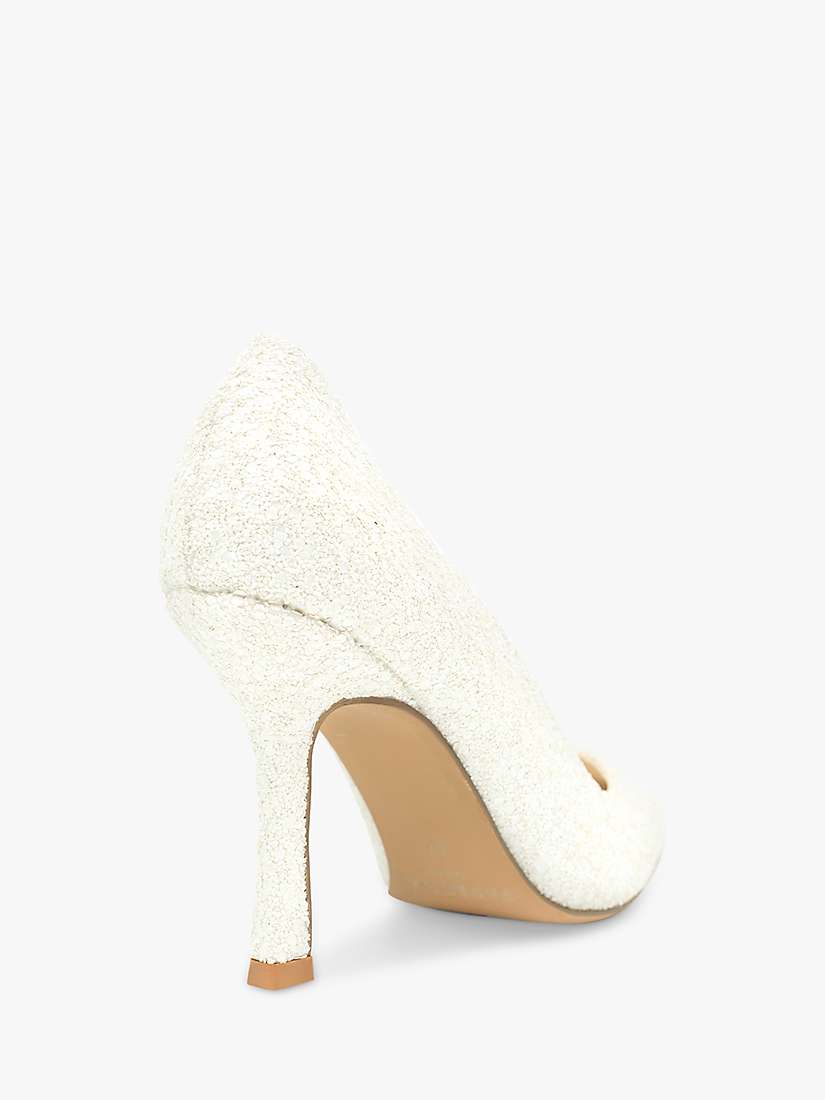 Buy Paradox London Cassia Glitter High Heel Court Shoes, White Online at johnlewis.com