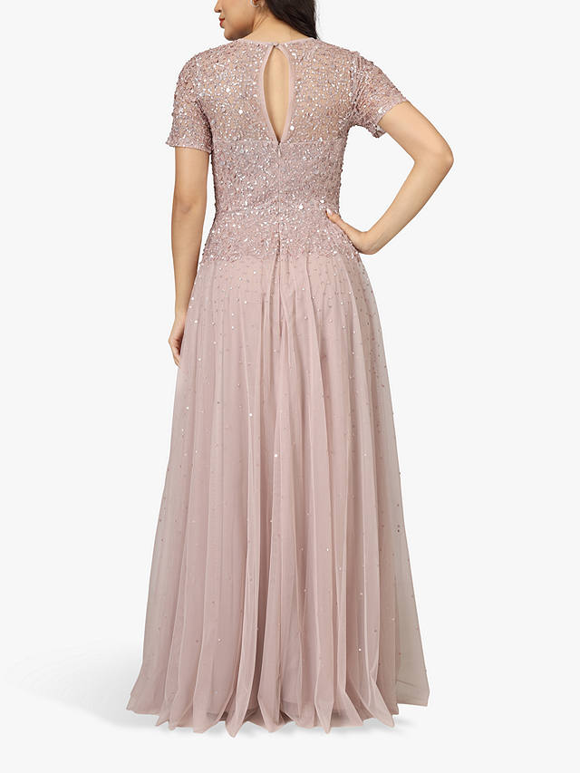 Lace & Beads Montreal Embellished Maxi Dress, Mink