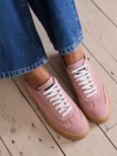 Mint Velvet Suede Chunky Trainers, Pink