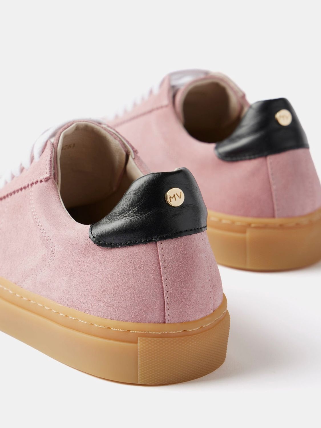 Buy Mint Velvet Suede Chunky Trainers, Pink Online at johnlewis.com