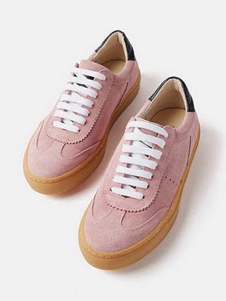 Mint Velvet Suede Chunky Trainers, Pink