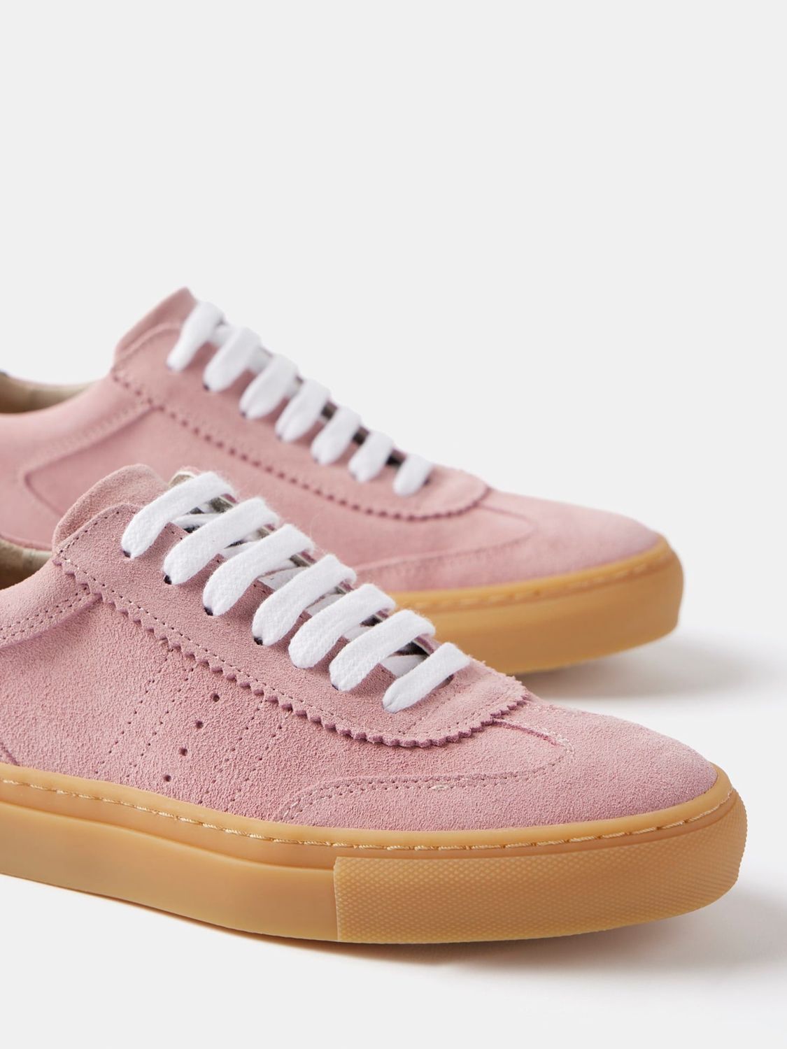Buy Mint Velvet Suede Chunky Trainers, Pink Online at johnlewis.com