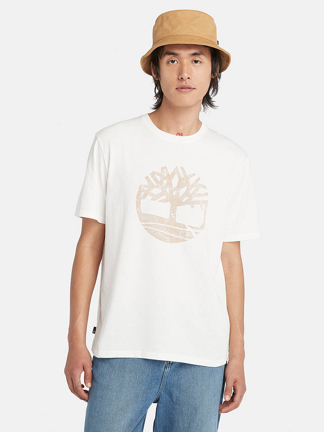 Timberland Dye Logo Organic Cotton T-Shirt, White