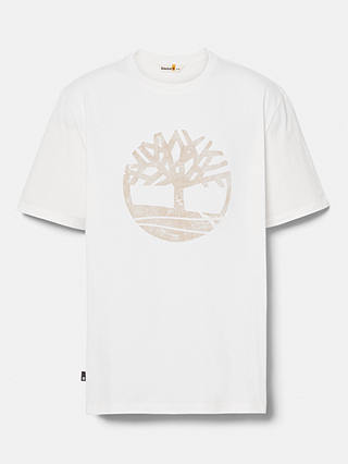Timberland Dye Logo Organic Cotton T-Shirt, White