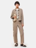 Whistles Marie Short Cotton Jacket, Taupe