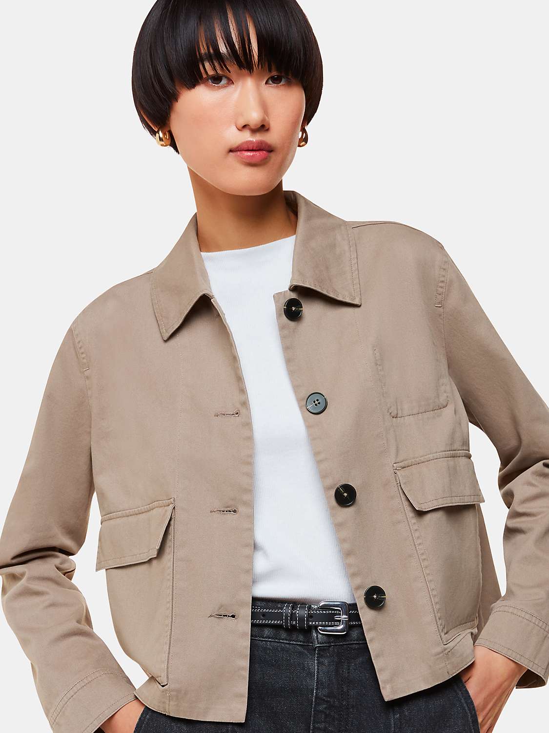 Buy Whistles Marie Cotton Jacket Online at johnlewis.com
