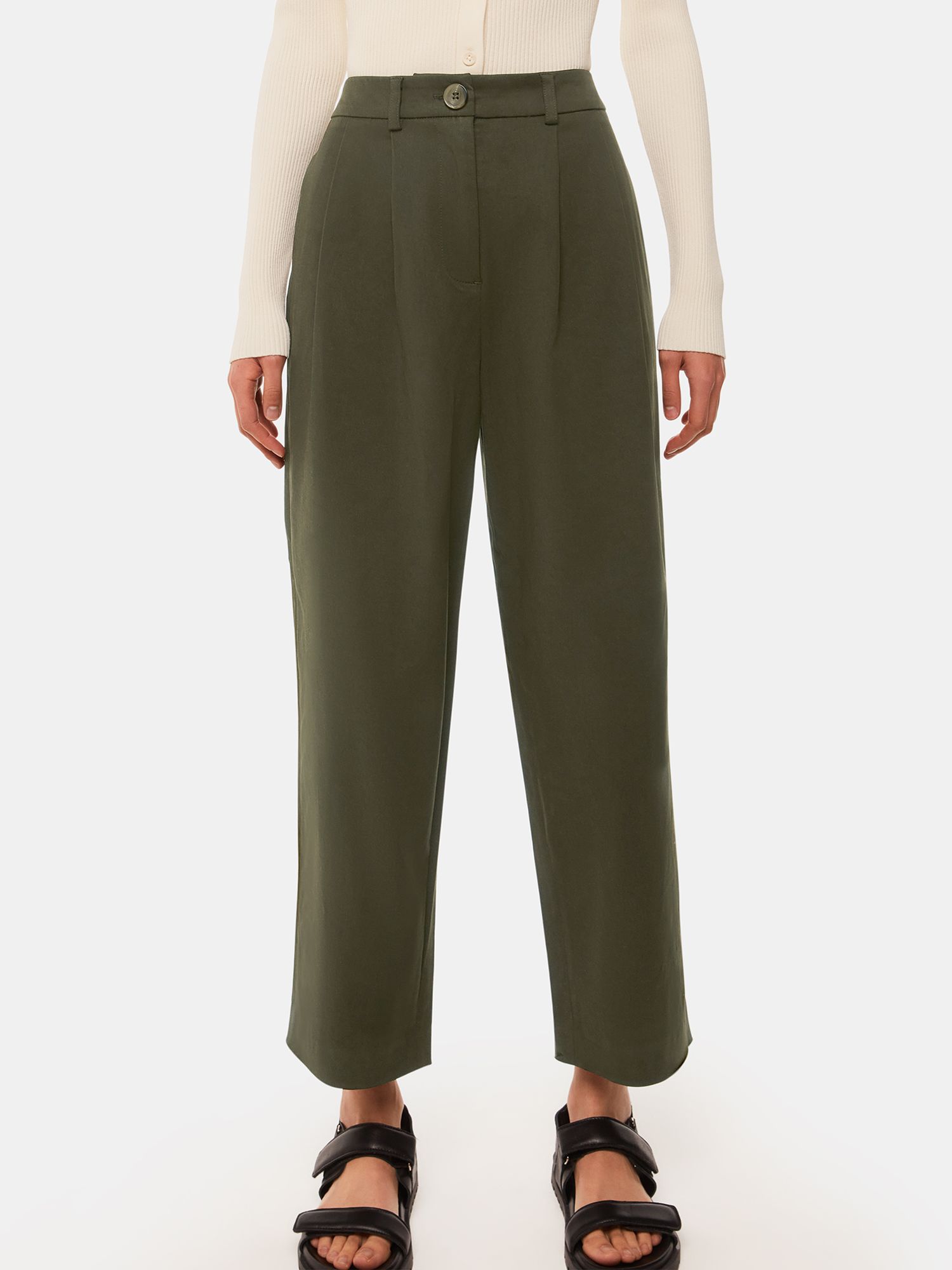 Buy Whistles Bethany Barrel Leg Trousers Online at johnlewis.com