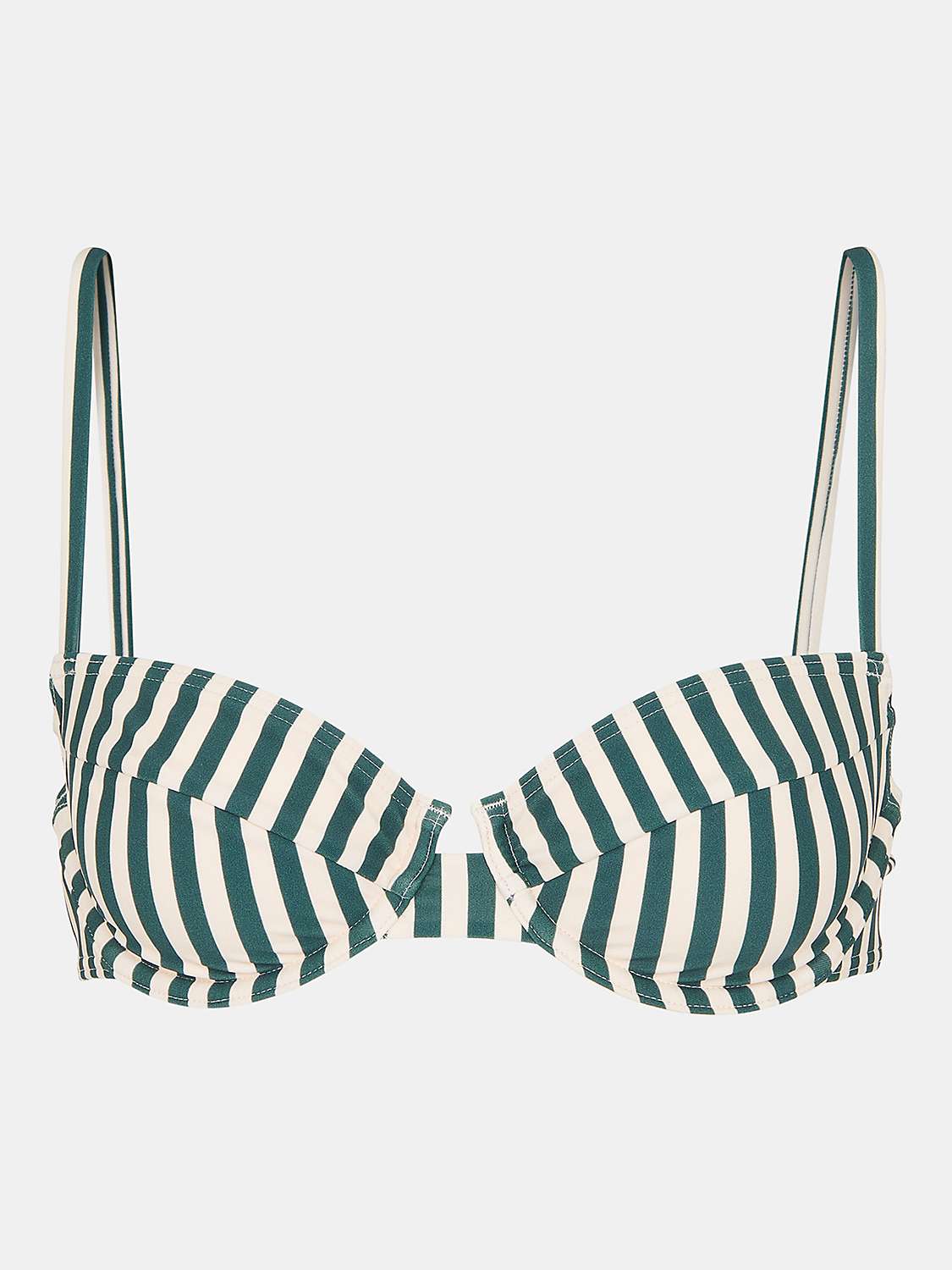 Buy Whistles Striped Bikini Top, Green/White Online at johnlewis.com