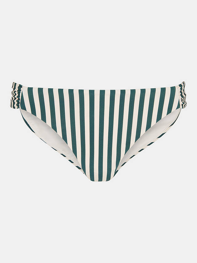Whistles Striped Bikini Bottoms, Green/White