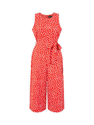 Mela London Dash Print Culotte Jumpsuit, Red