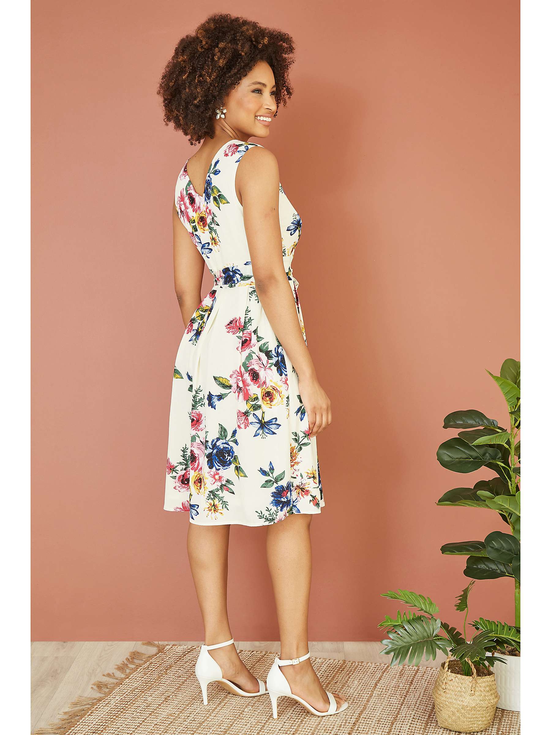 Buy Mela London Floral Wrap Dress, Ivory/Multi Online at johnlewis.com